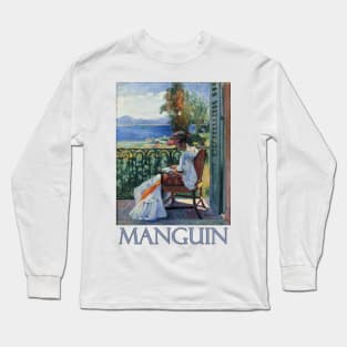 Jeanne on the Balcony by Henri Manguin Long Sleeve T-Shirt